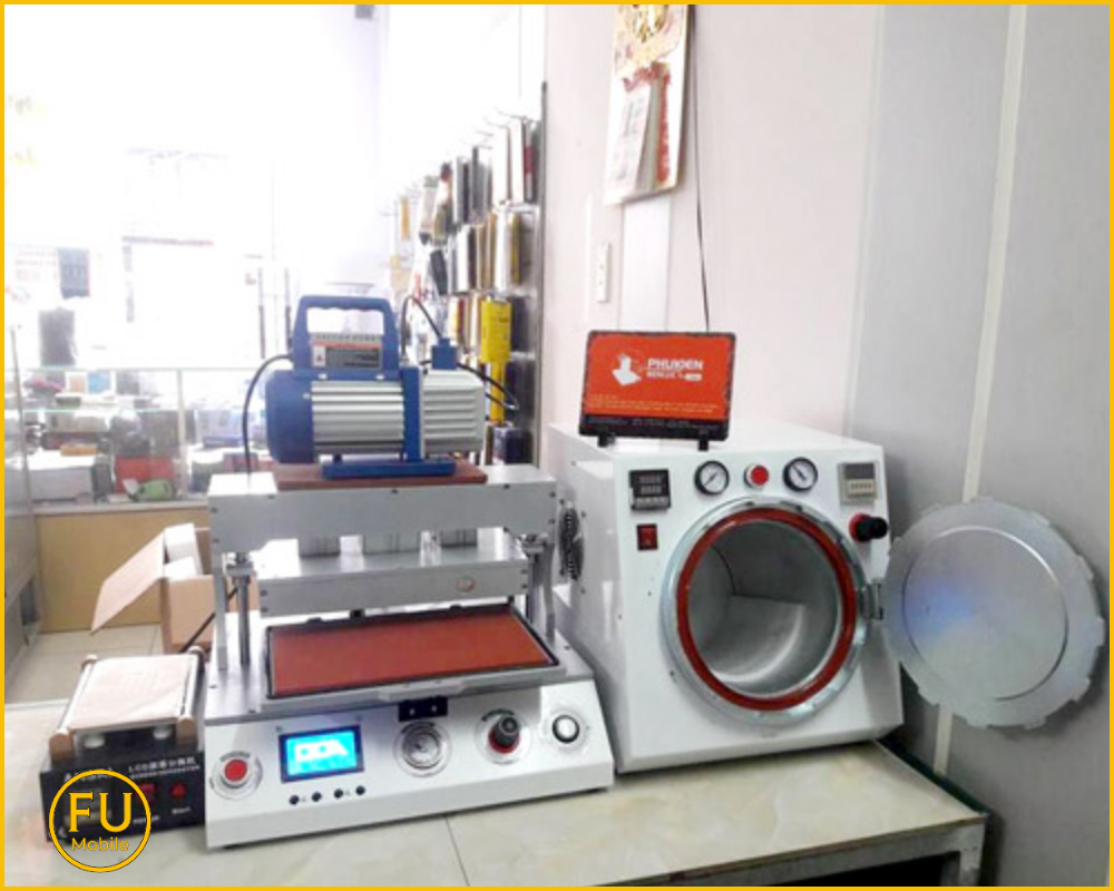 Bộ máy ép kính điện thoại