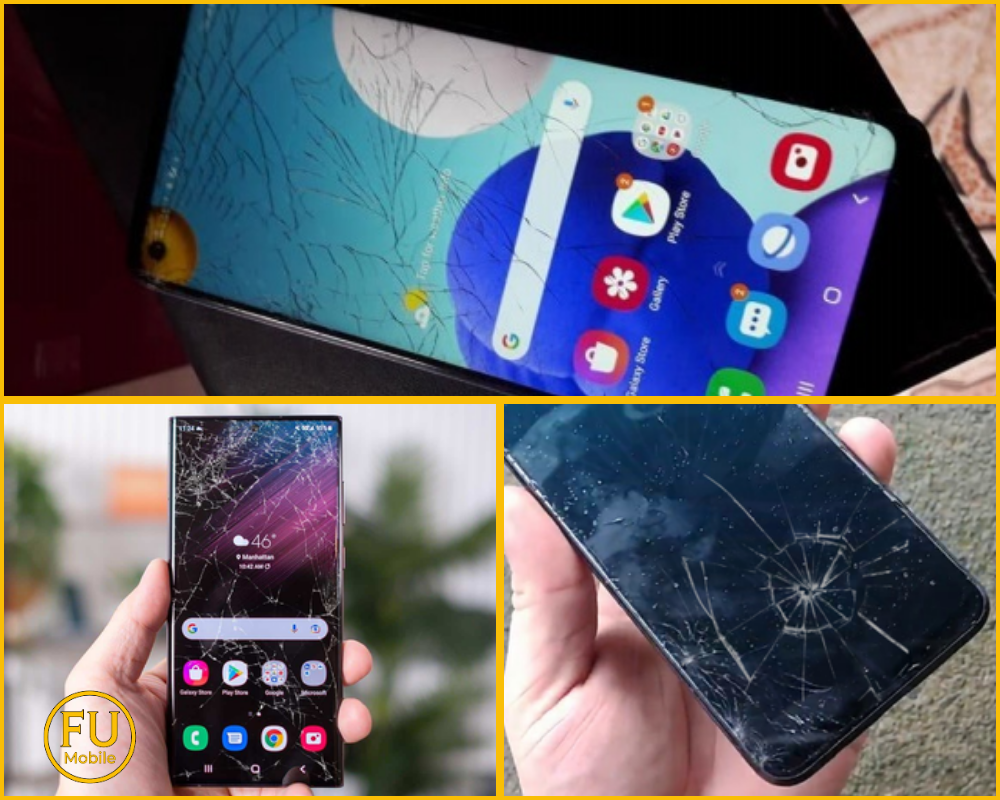 Màn hình điện thoại Samsung nứt mặt kính