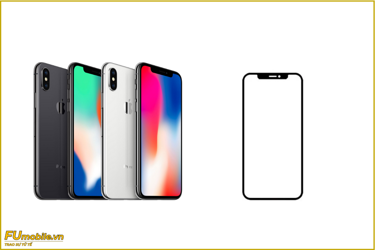 Ép kính iPhone X zin đẹp, giá rẻ