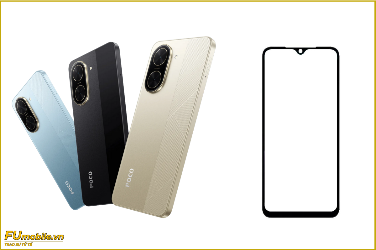 Ép kính Xiaomi POCO C71 chuẩn đẹp, lấy ngay