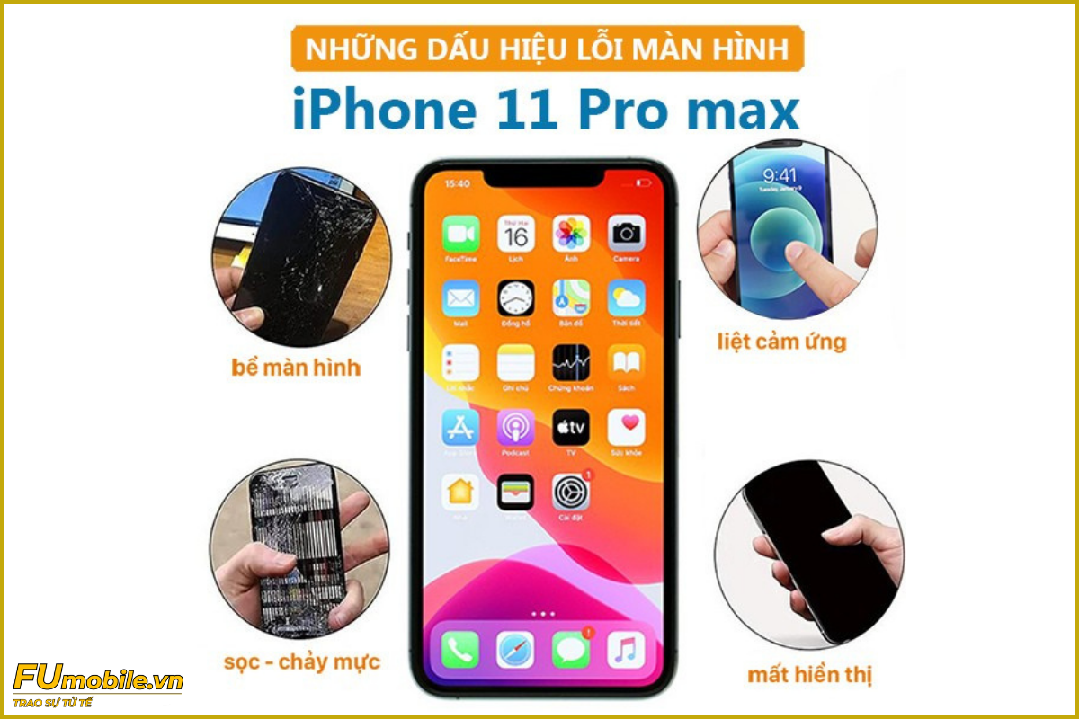 iPhone 11 Pro Max và các lỗi màn hình thường gặp