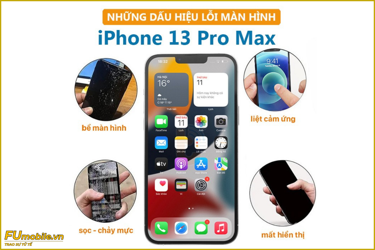 iPhone 13 Pro Max và các lỗi màn hình thường gặp
