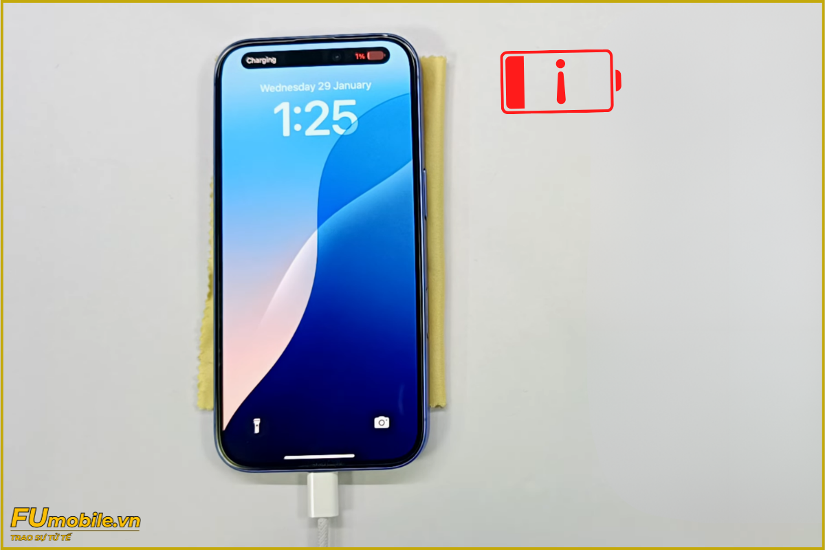 iPhone 16 lỗi pin sạc không lên %