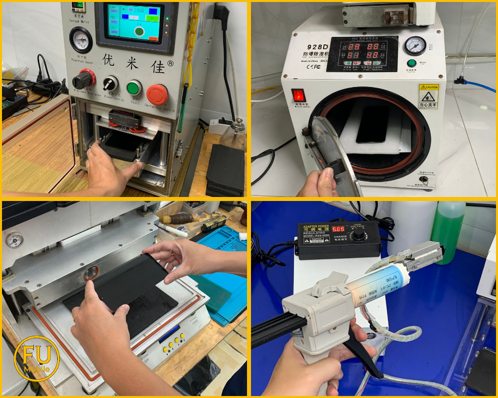 Hệ thống máy móc hiện đại và quy trình chuyên nghiệp tại FUmobile