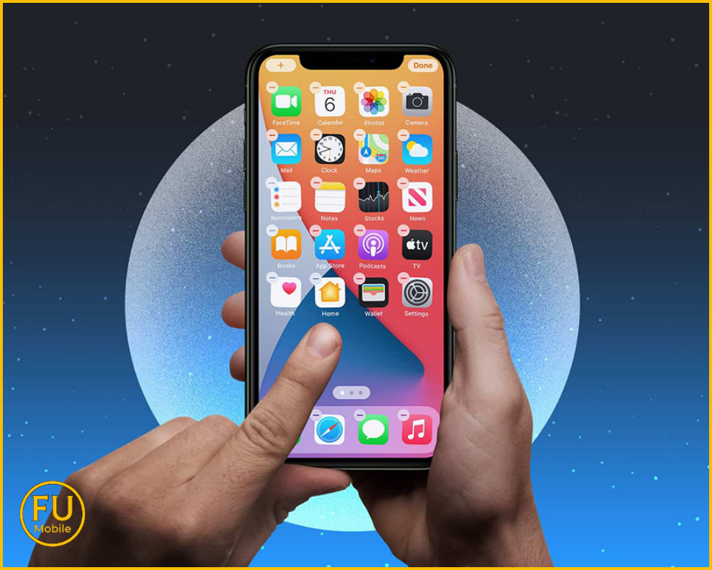 Nhấn giữ một ứng dụng và di chuyển khắp màn hình