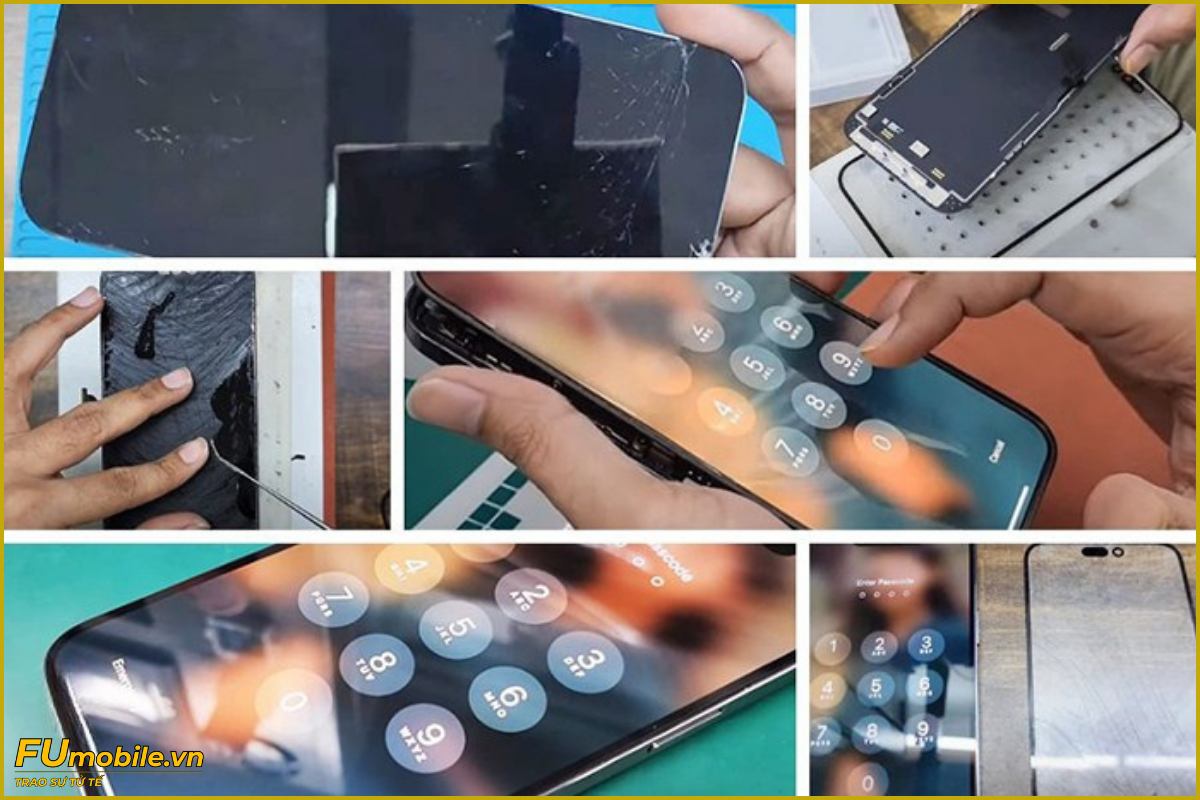 Quy trình ép kính iPhone 14 Pro