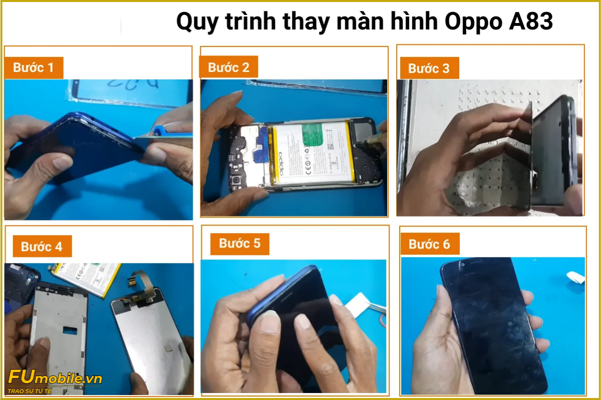 Quy trình thay màn hình OPPO A83