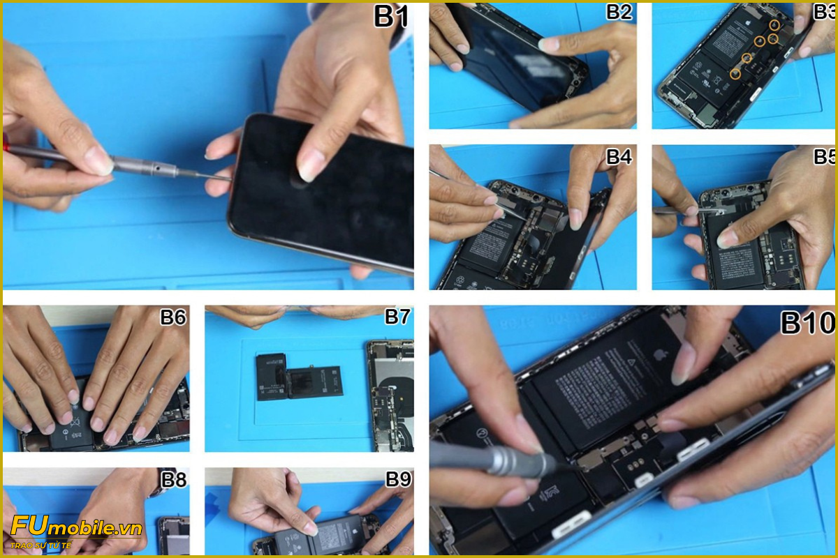 Quy trình thay pin iPhone XS Max