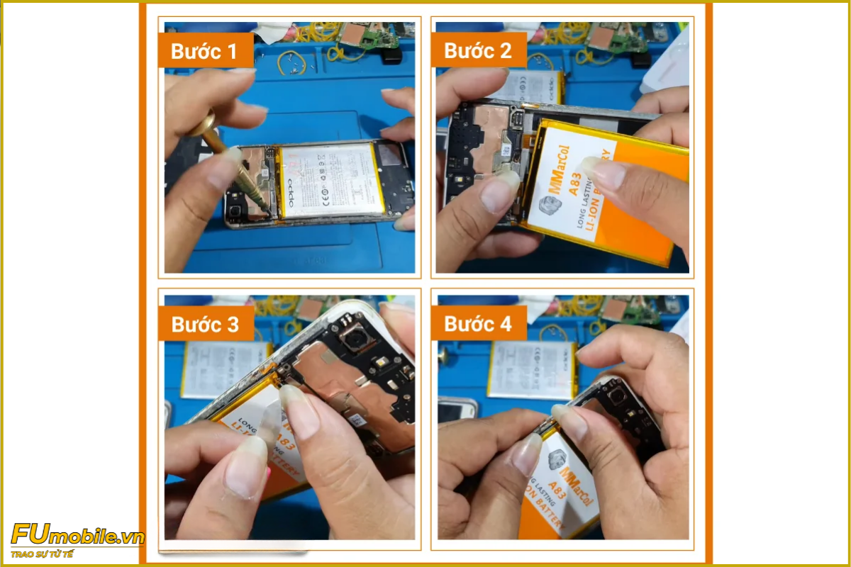 Quy trình thay pin OPPO A83