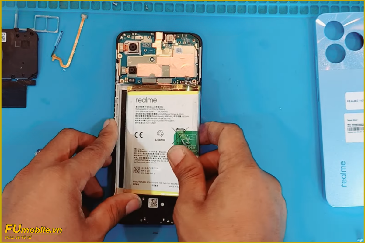 Quy trình thay pin Realme Note 50