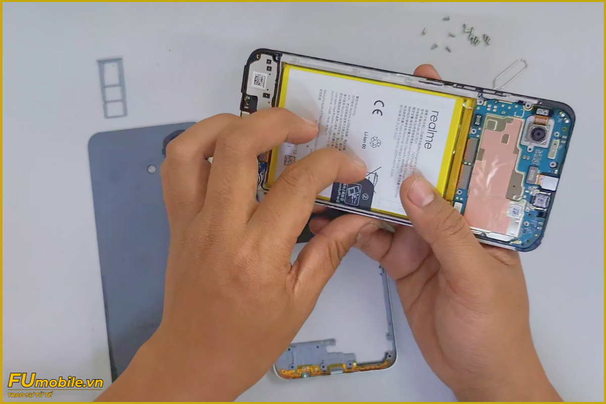Quy trình thay pin Realme Note 60