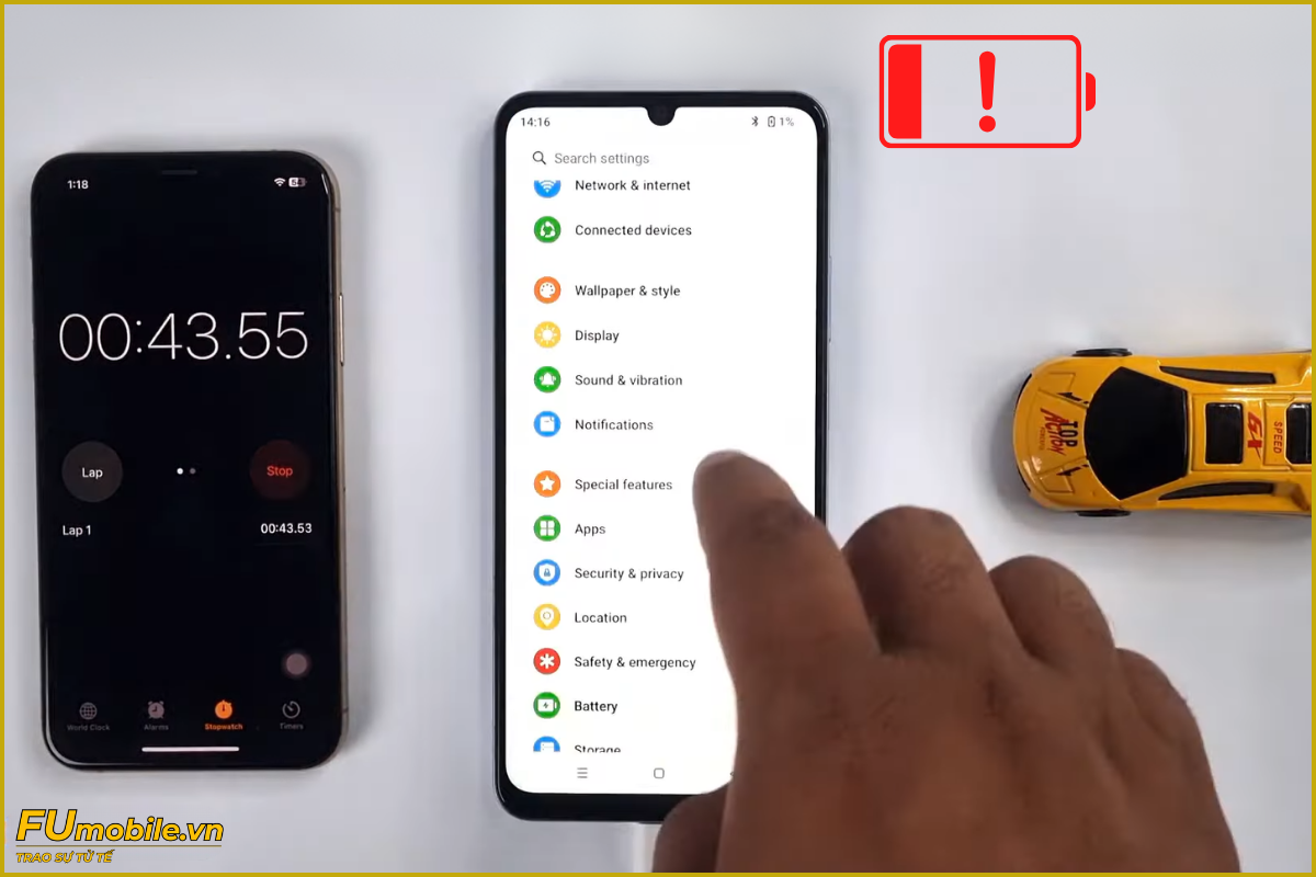 Realme Note 60X lỗi pin chai sạc lên % lâu