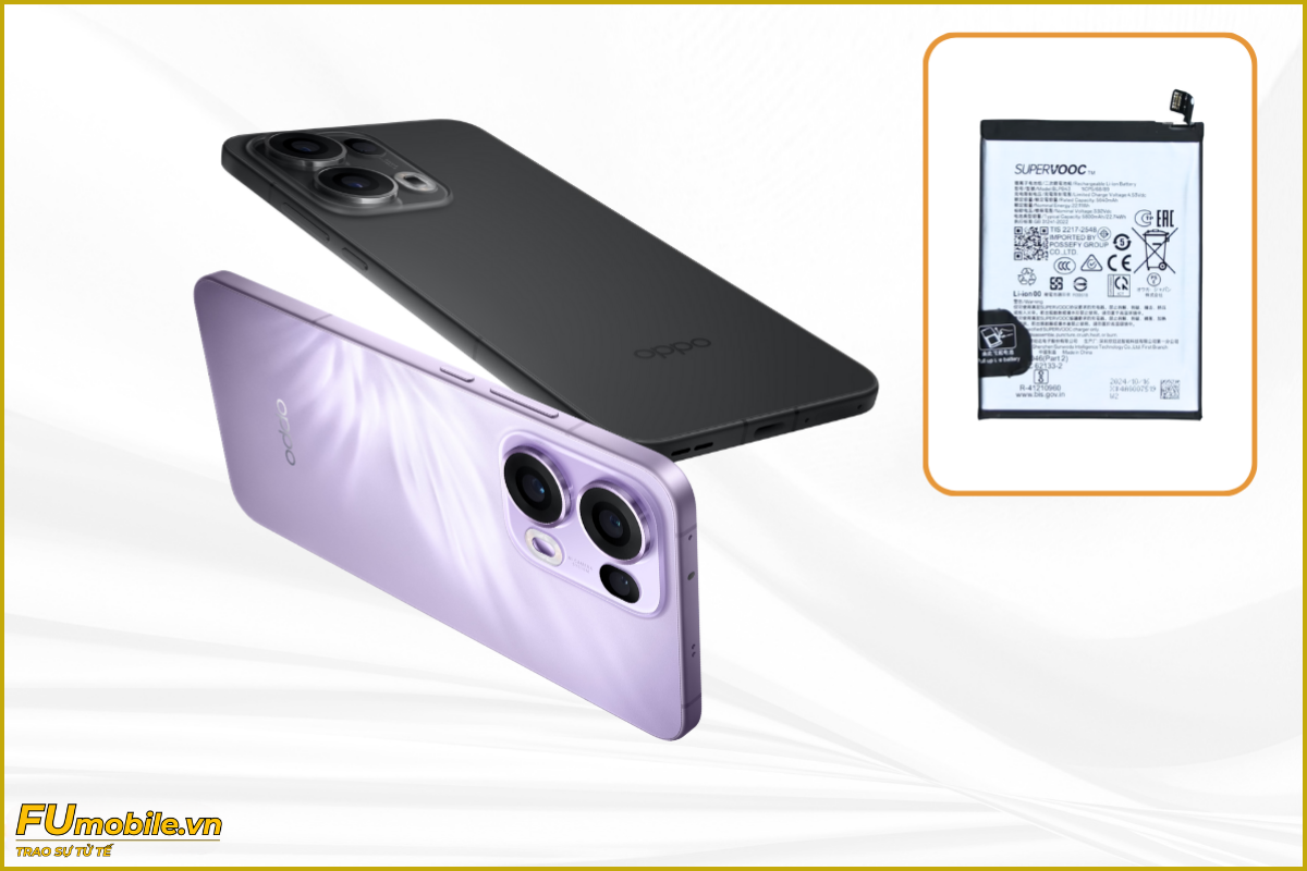 Thay pin Oppo Reno13 Pro 5G chính hãng, lấy ngay