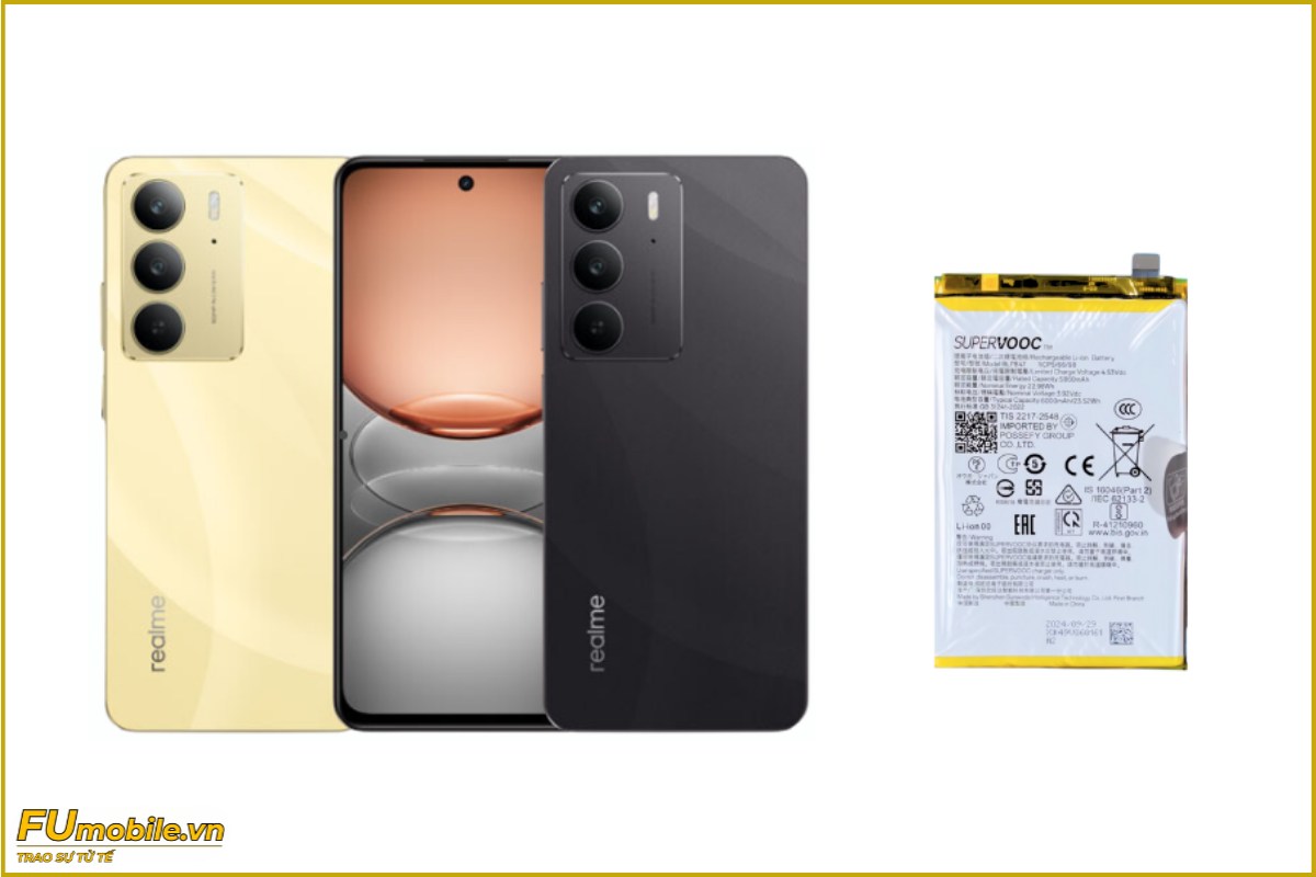 Thay pin Realme C75 chính hãng, giá rẻ