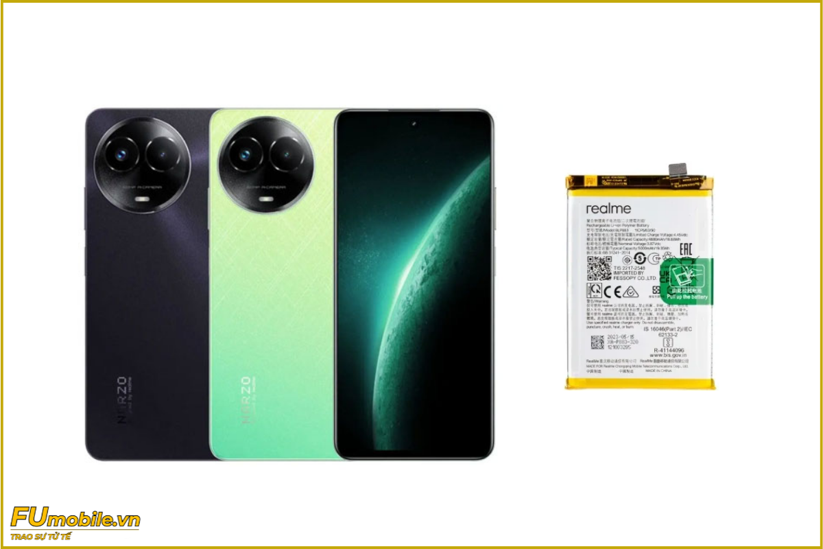 Thay pin Realme Narzo 60X chính hãng, lấy ngay