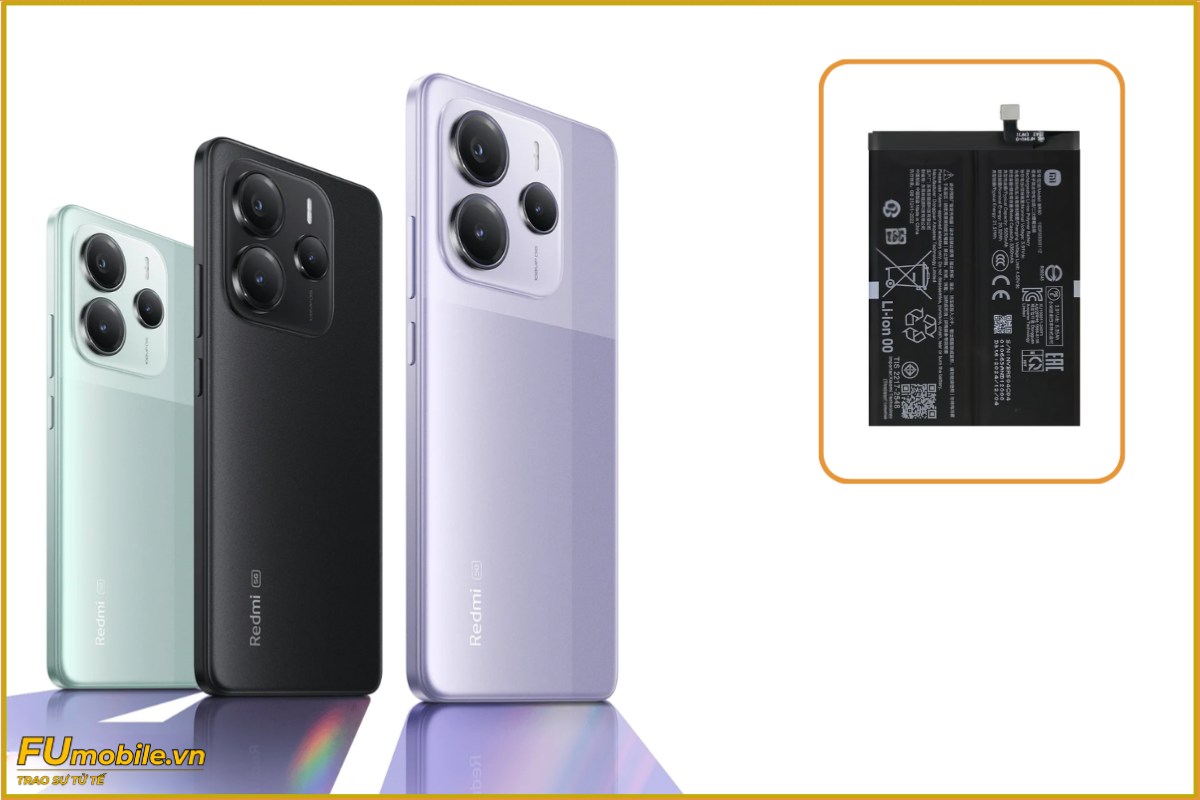 Thay pin Xiaomi Redmi Note 14 5G chính hãng, lấy ngay